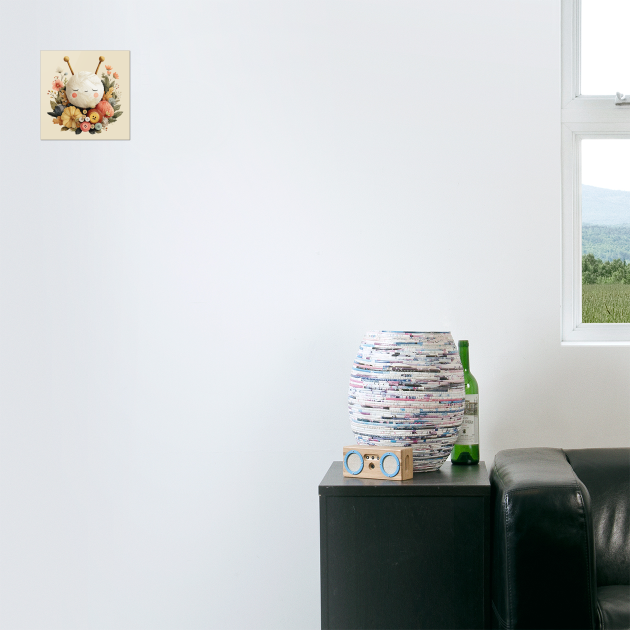 Cozy Yarn Ball & Buttons - Knitter & Crocheter Gift by TuncGK